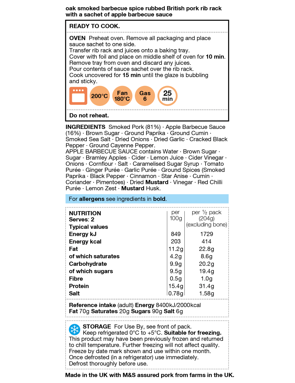 BBQ Pork Rib Racks (Serves 4) 2 of 2