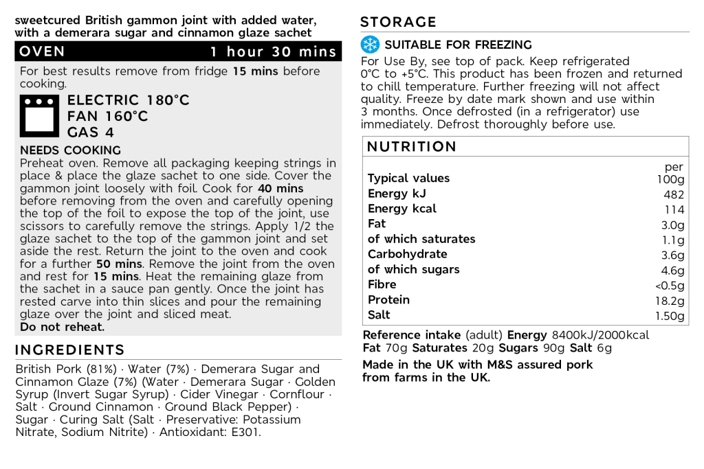 Collection Outdoor-Bred Sugar-Baked Gammon Joint (Serves 6) 2 of 2