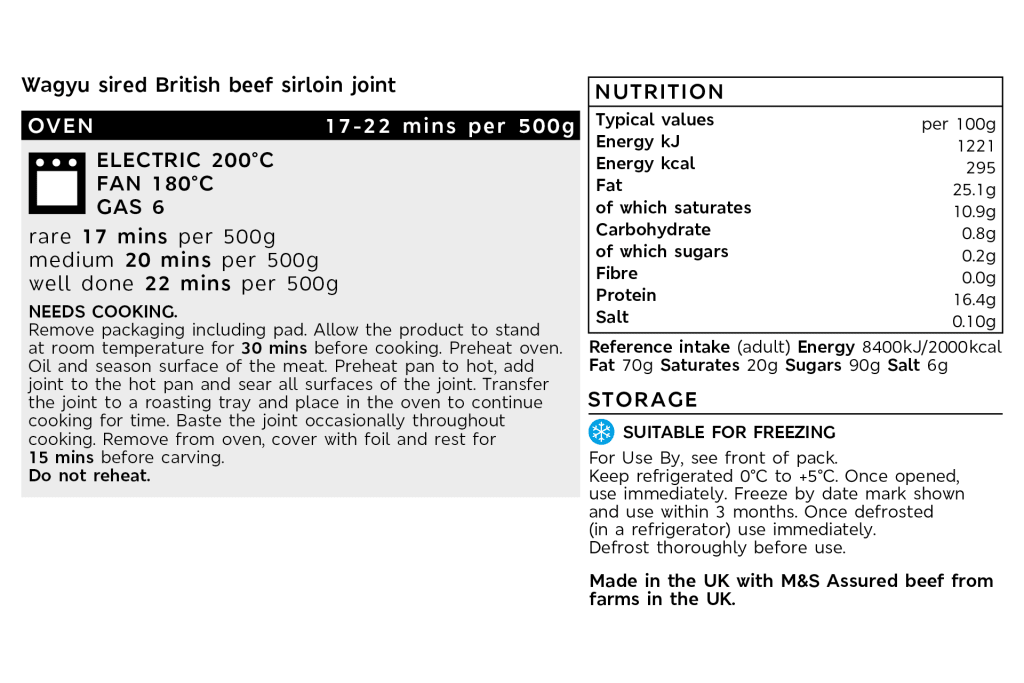 Collection British Wagyu Beef Sirloin Joint (Serves 4) 2 of 2