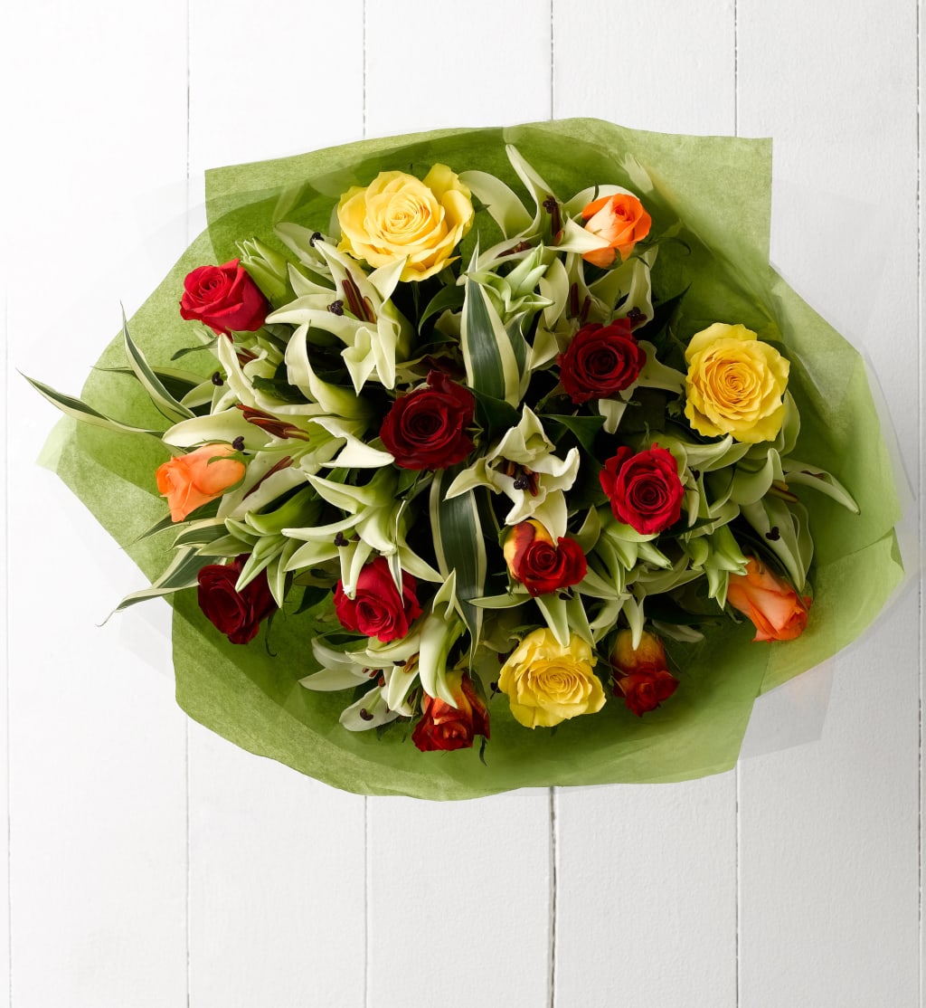 Fairtrade® Oriental Lily and Rose Bouquet 4 of 6