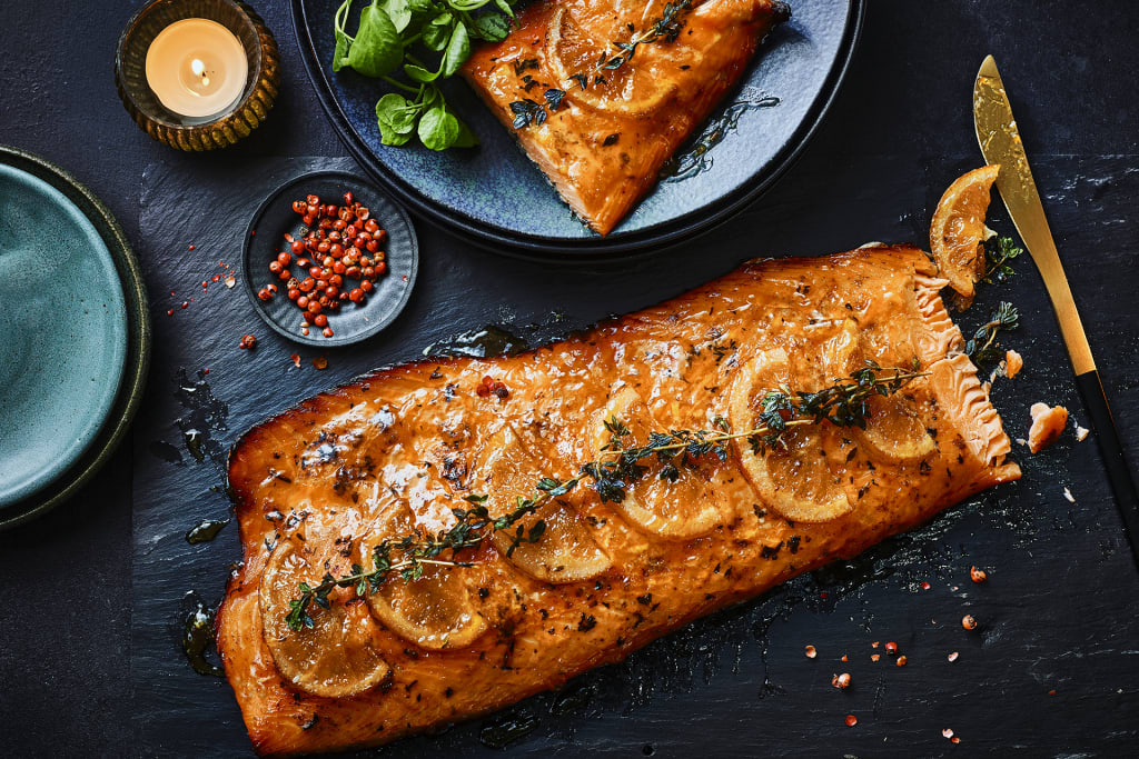Collection Lightly Smoked Salmon Side with Orange, Honey & Thyme (Serves 6) 1 of 2