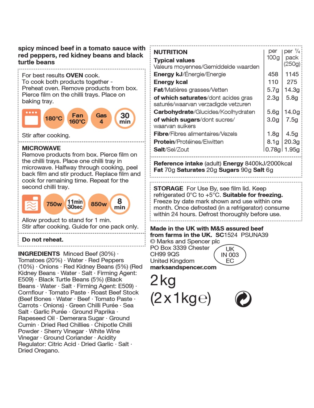Chilli Con Carne (Serves 6-8) - (Last Collection Date 30th September 2020) 2 of 2