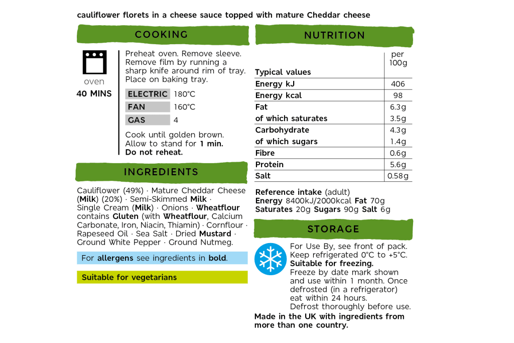 Cauliflower Cheese (Serves 6) 2 of 2