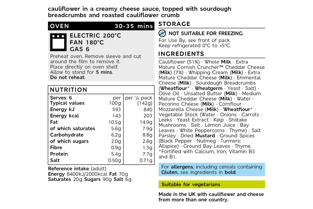 Collection Cornish Cruncher™ Cauliflower Gratin (Serves 6) 2 of 2
