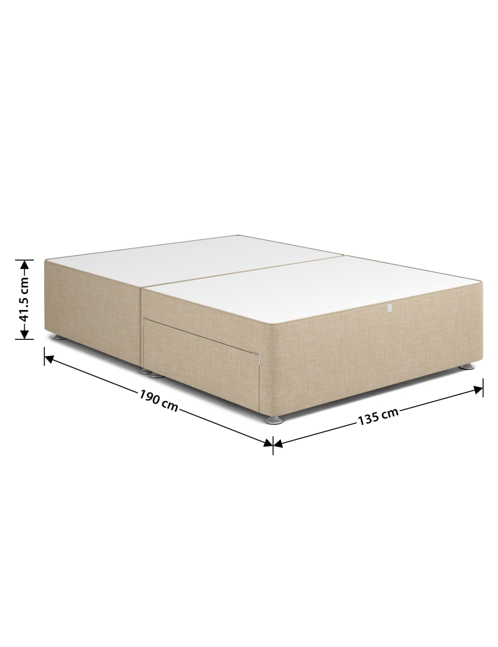 Classic sprung 2 drawer divan 5 of 5