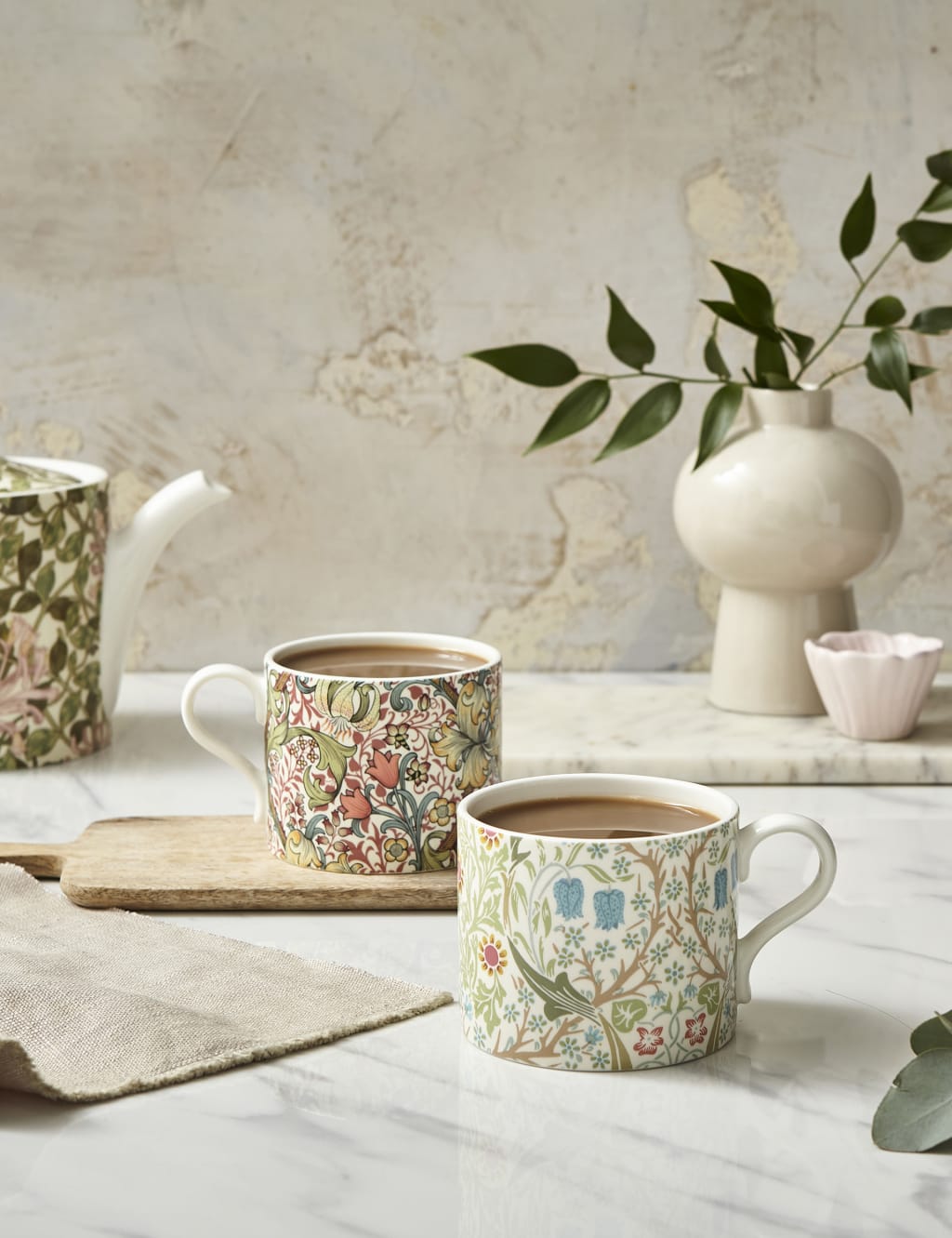 Patterned Teapot & Mug Set 5 of 5
