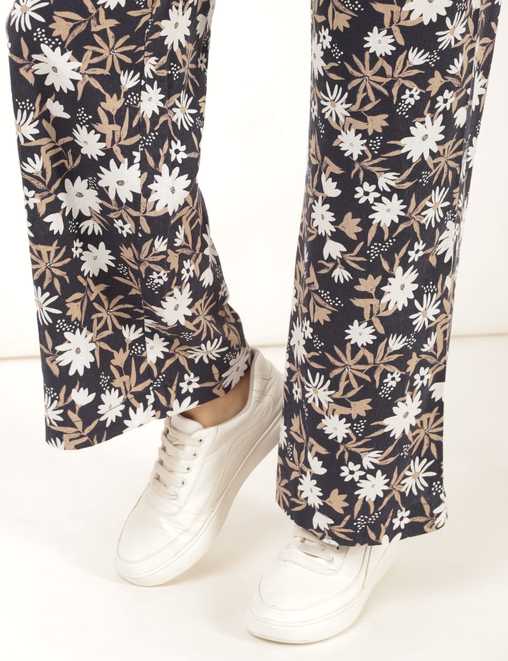 Linen Viscose Navy Based Floral 4 of 4