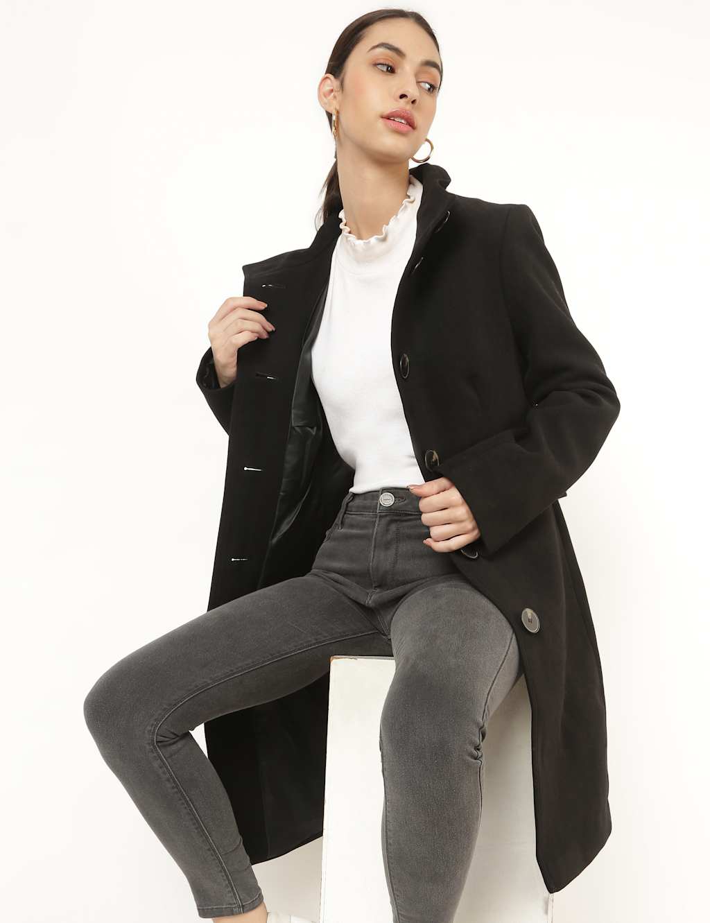 PVE Funnel Neck Coat 1 of 6