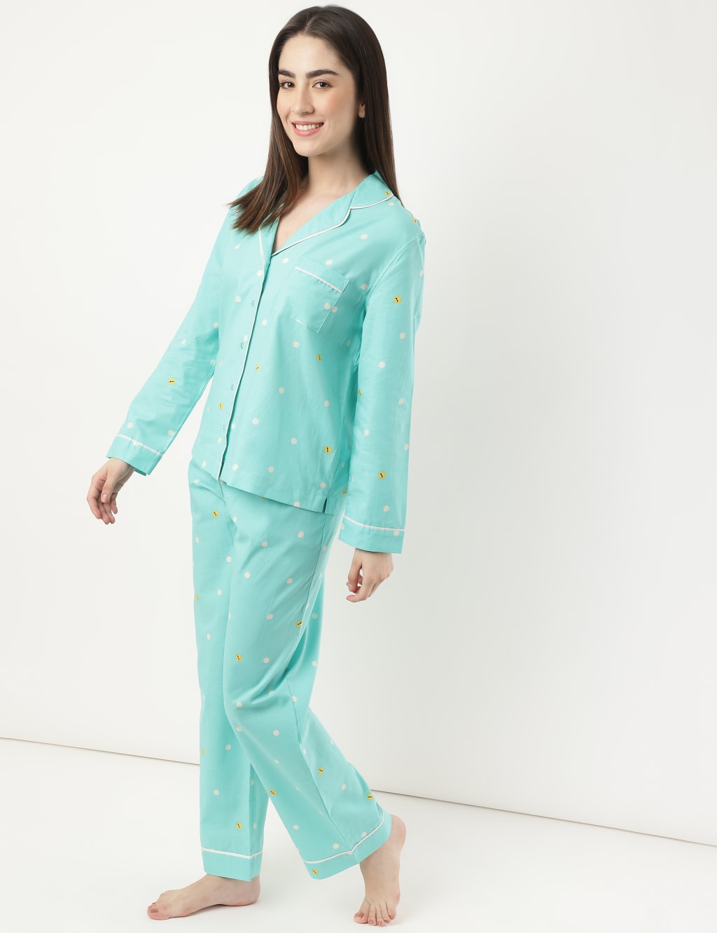 Pure Cotton Sun Print Rever Pyjama Set 4 of 6