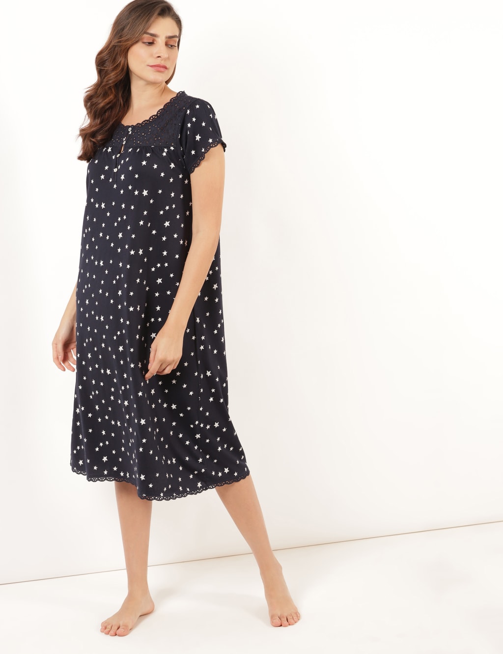 INT SS Star Classic Long Nightdress M S Collection M S