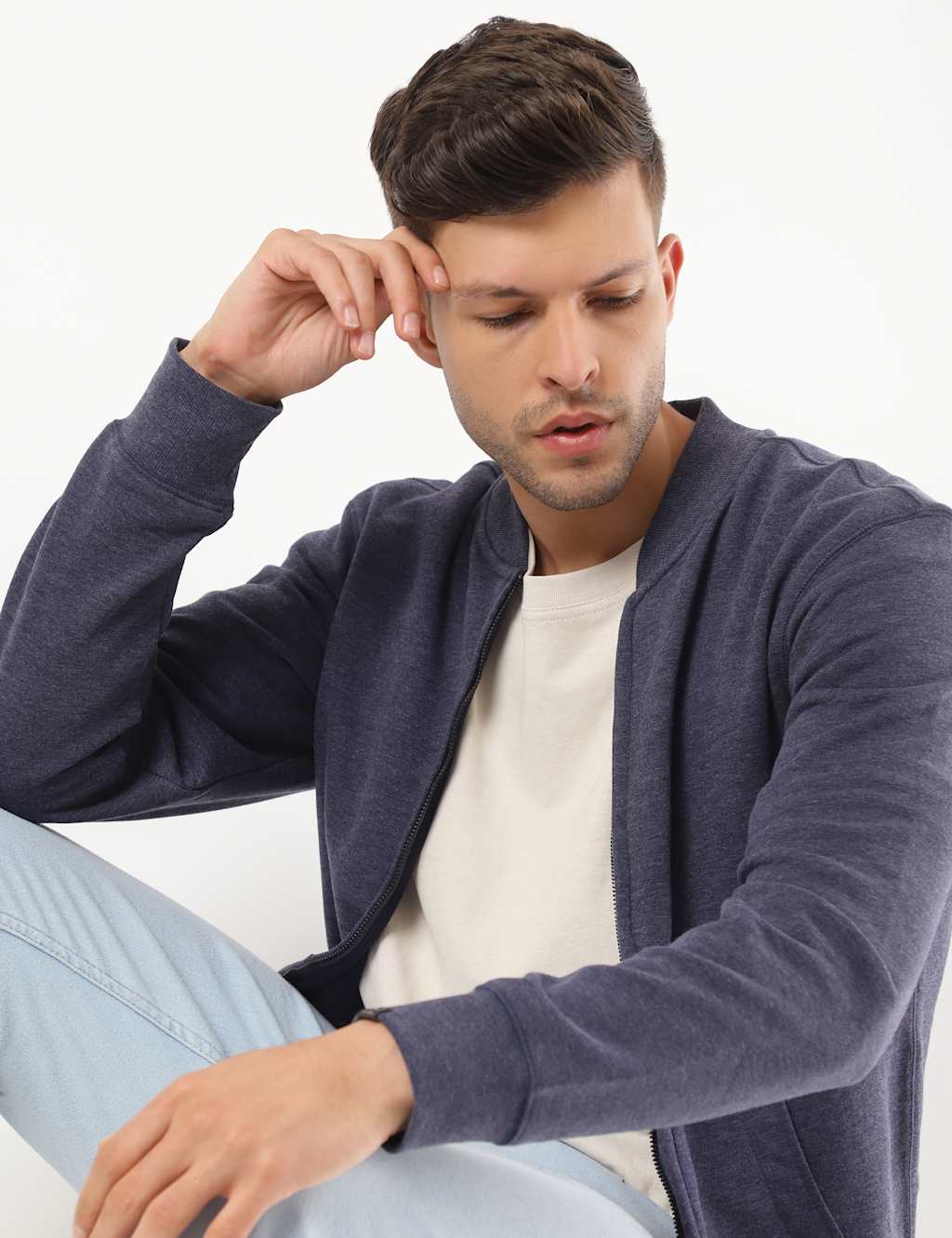 Regular Fit Zip Through Sweatshirt 4 of 5