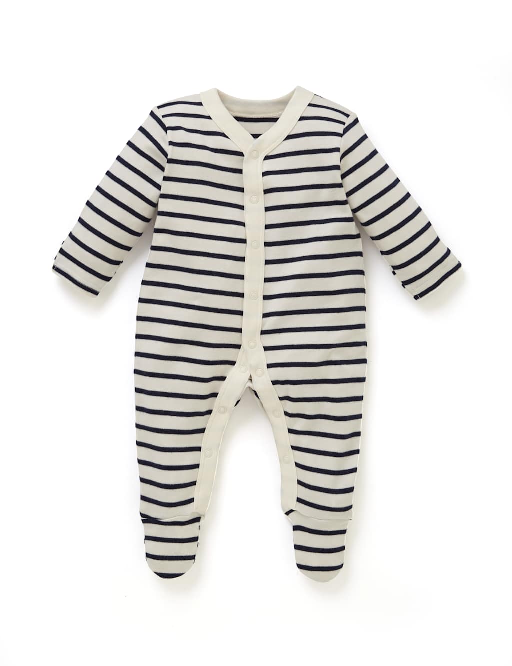 3 Pack Pure Cotton Nautical Theme Sleepsuits 2 of 5