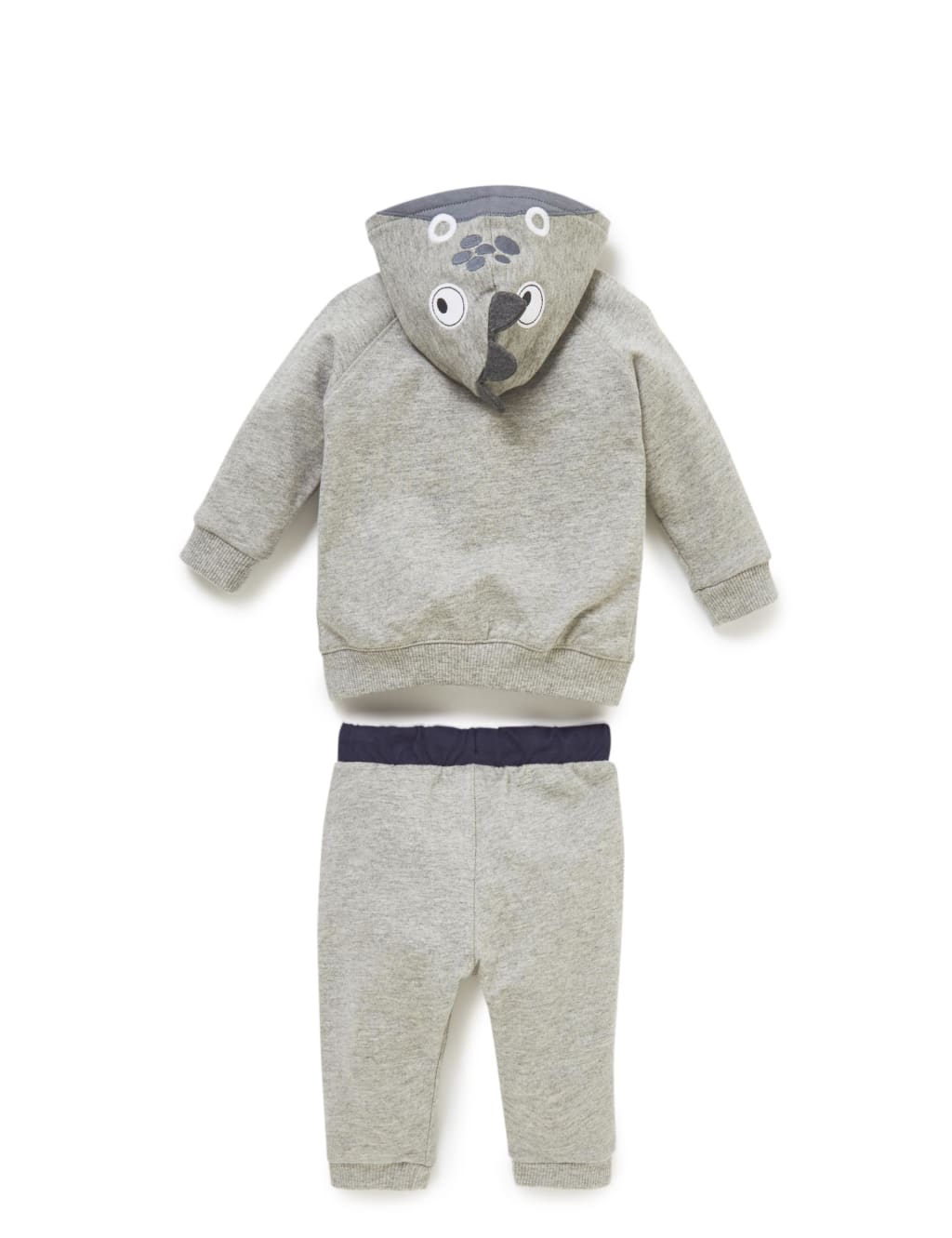 3 Piece Pure Cotton Hooded Sweat Top, Joggers & T-Shirt Outfit 2 of 4