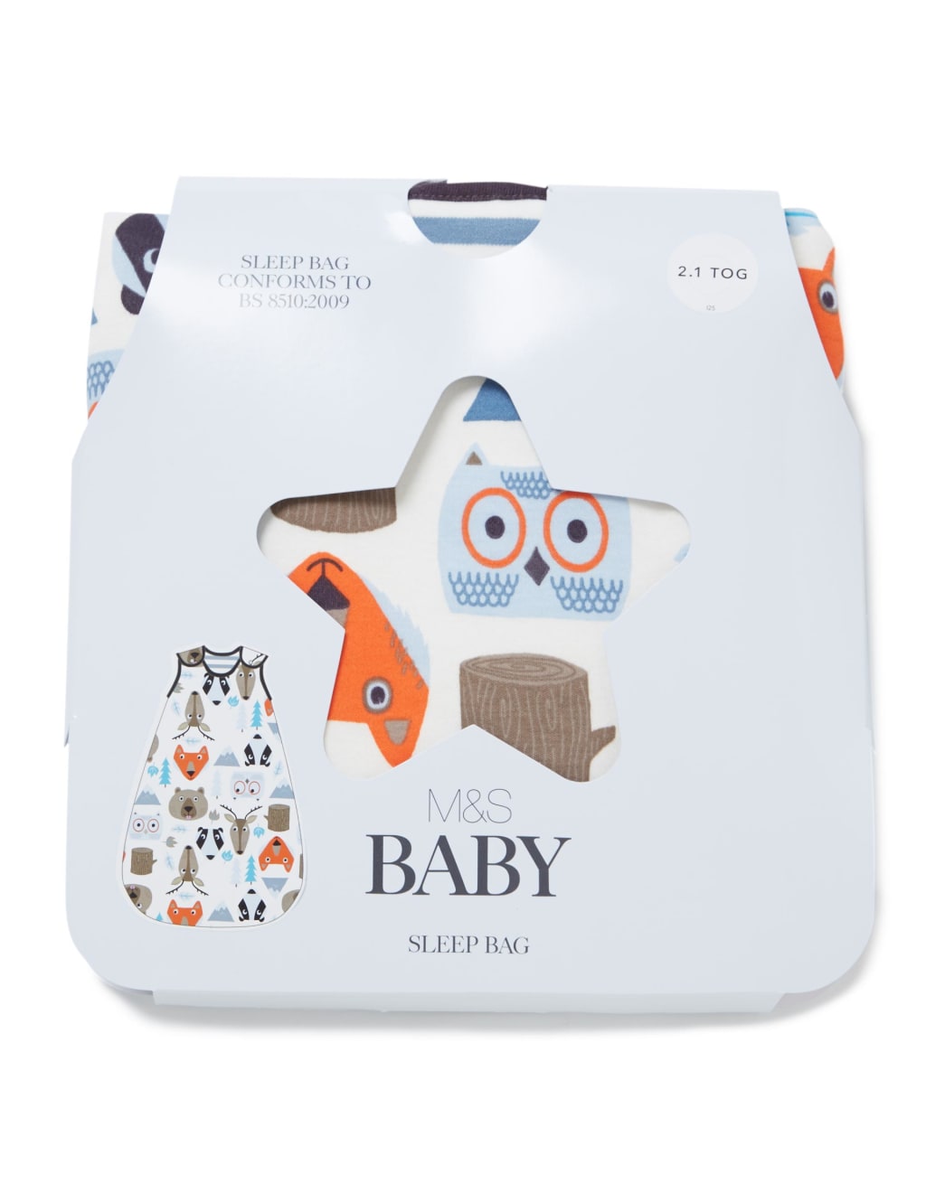 Boys Forest Print 2.1 Tog Sleeping Bag M S