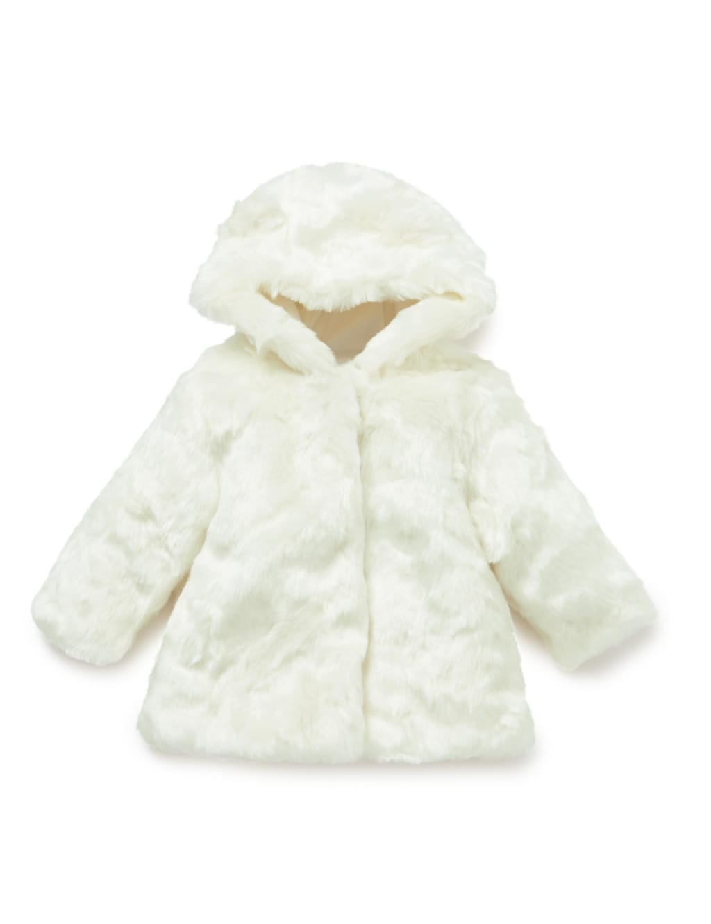 Faux Fur Hooded Coat 1 of 2