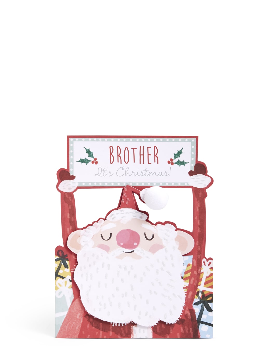 Brother Fun Santa Christmas Card 1 of 3