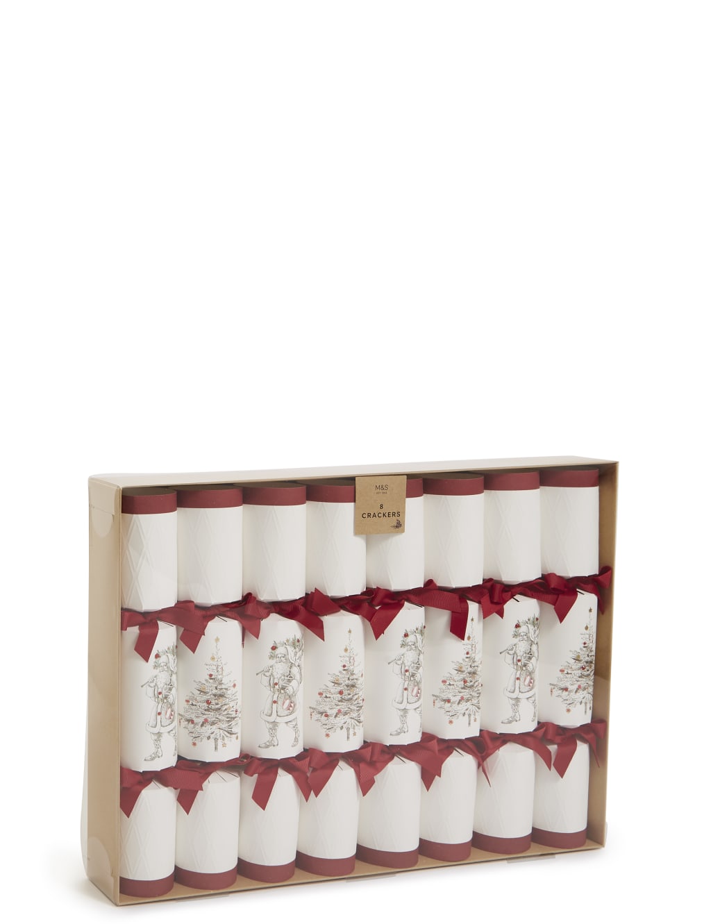 Luxury Santa and Tree Christmas Crackers Pack of 8 1 of 5