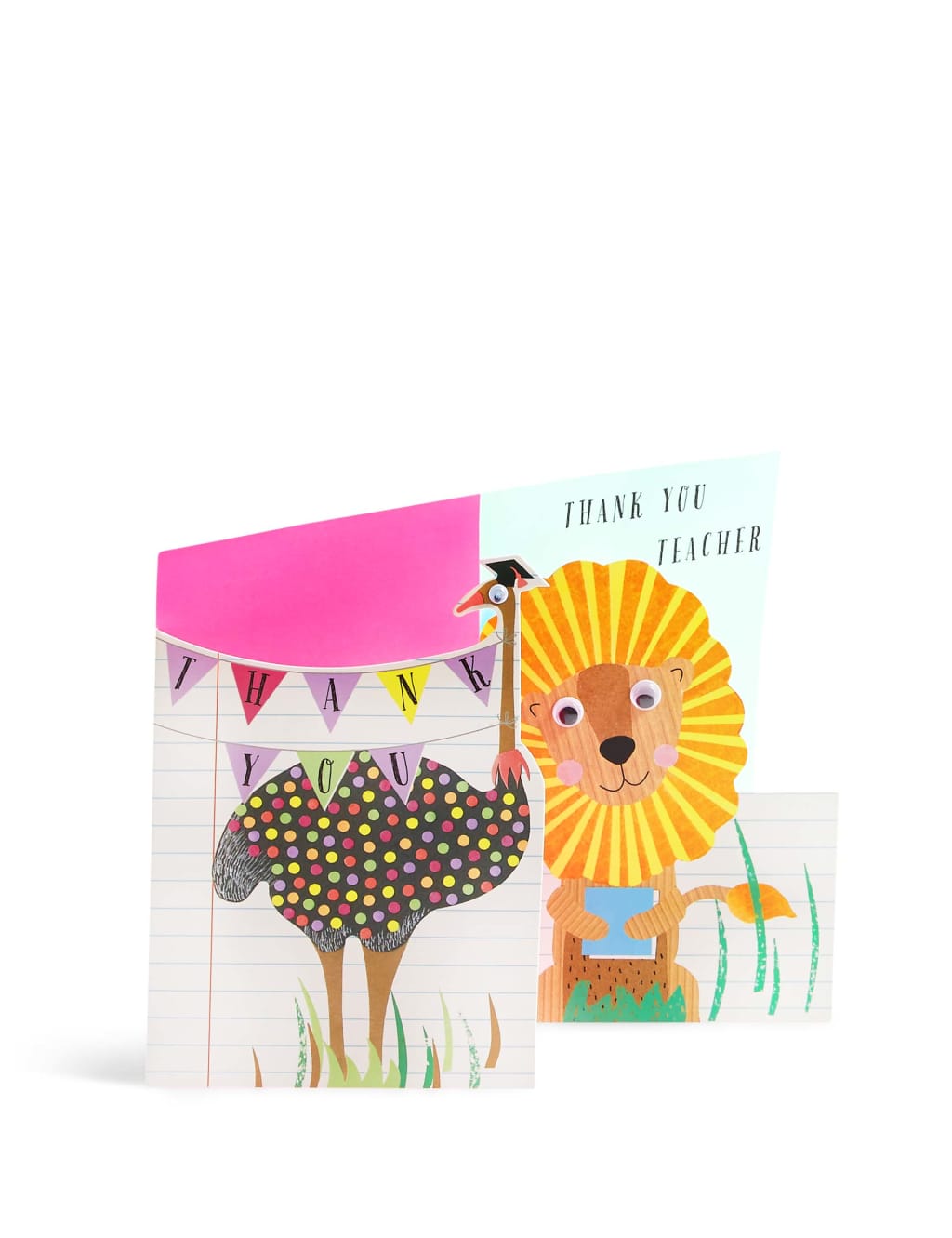 Set of 6 Animal Thank You Teacher Card 1 of 4