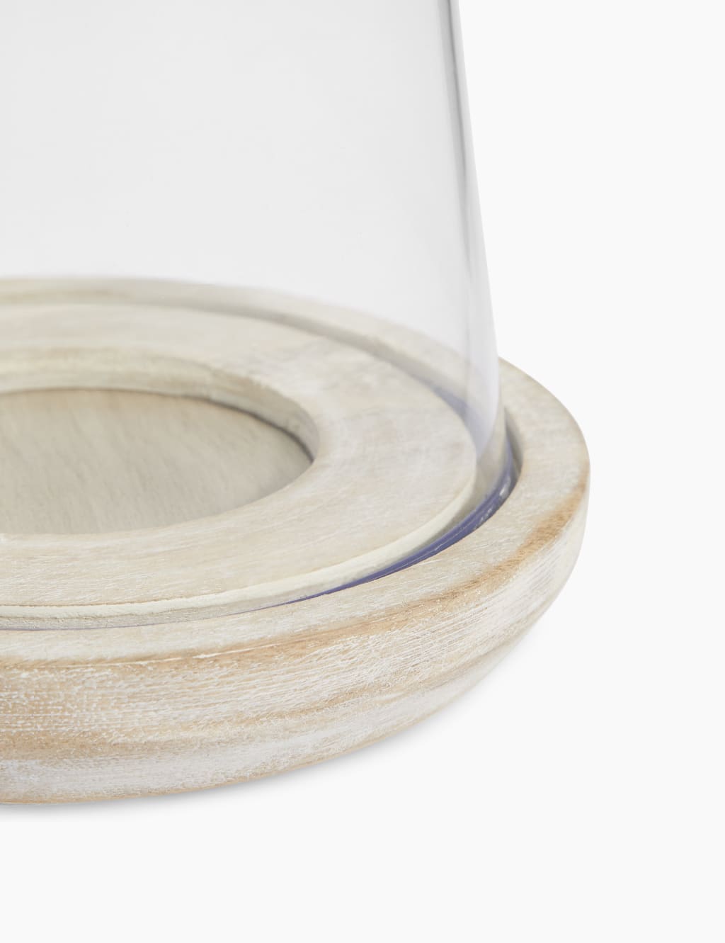 White Wash Wood Hurricane Candle Holder 3 of 4