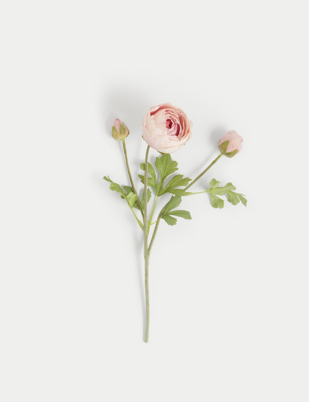 Set of 2 Artificial Real Touch Ranunculus Stems 3 of 7