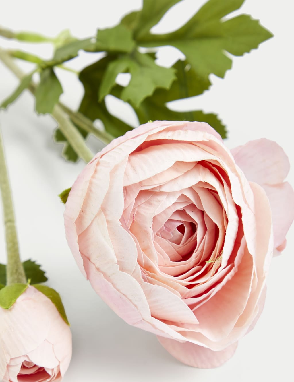 Set of 2 Artificial Real Touch Ranunculus Stems 4 of 7