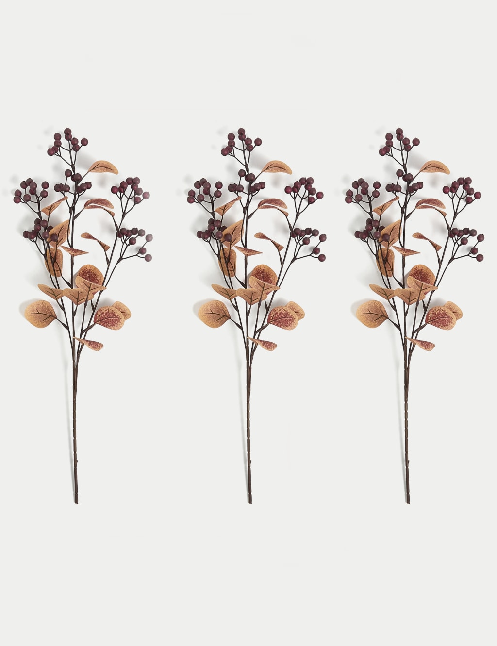 Set of 3 Artificial Berry Single Stems 1 of 4