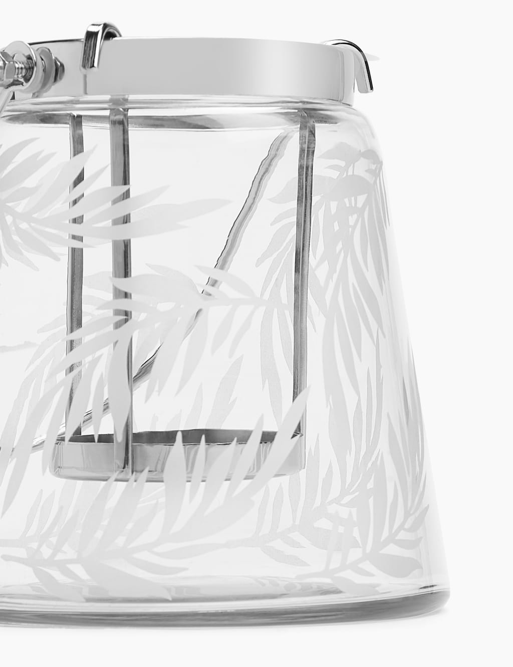 Etched Leaf Medium Lantern 3 of 3