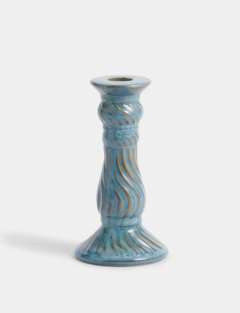 Swirl Ceramic Tall Dinner Candle Holder 2 of 4