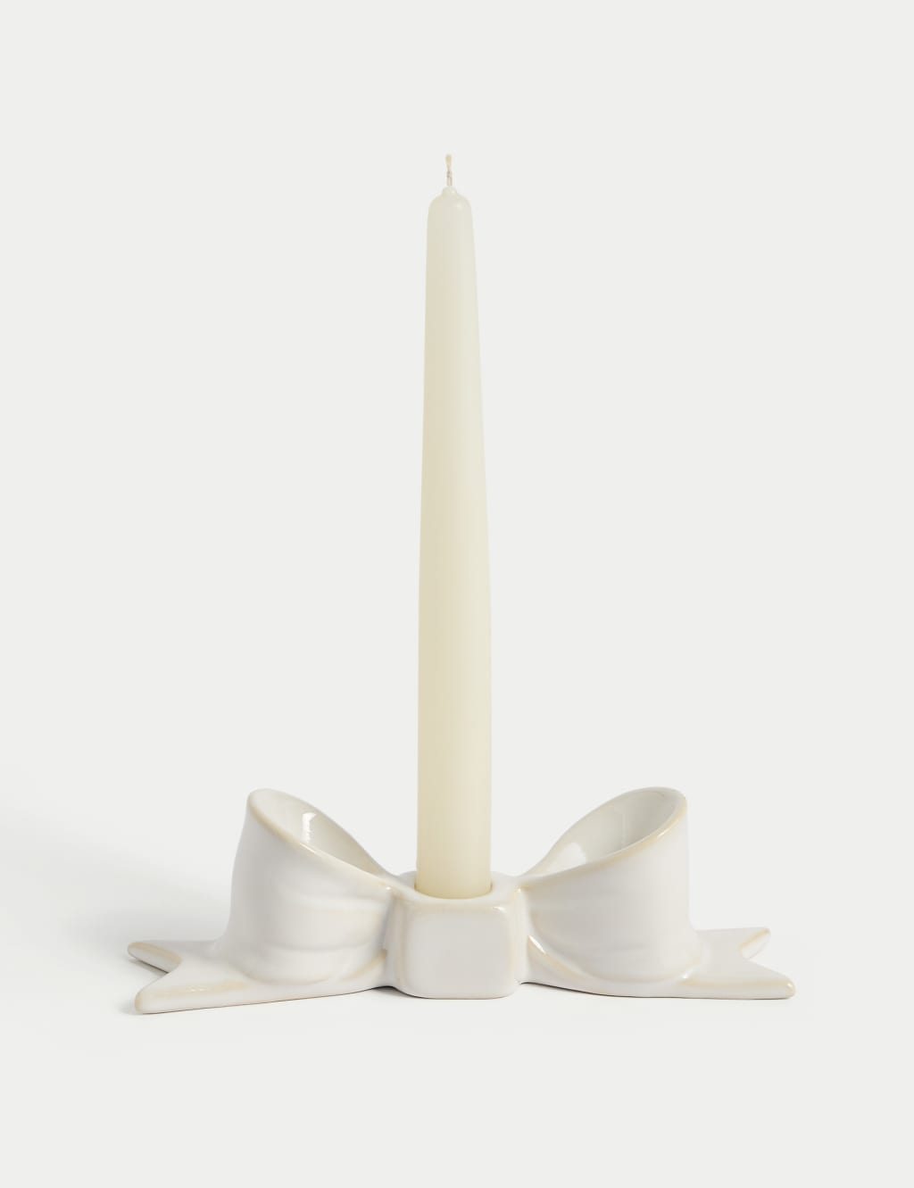 Bow Ceramic Dinner Candle Holder 1 of 4