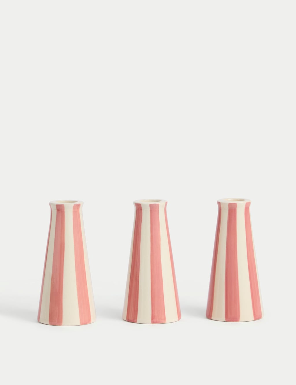 Set of 3 Striped Dinner Candle Holders 2 of 5