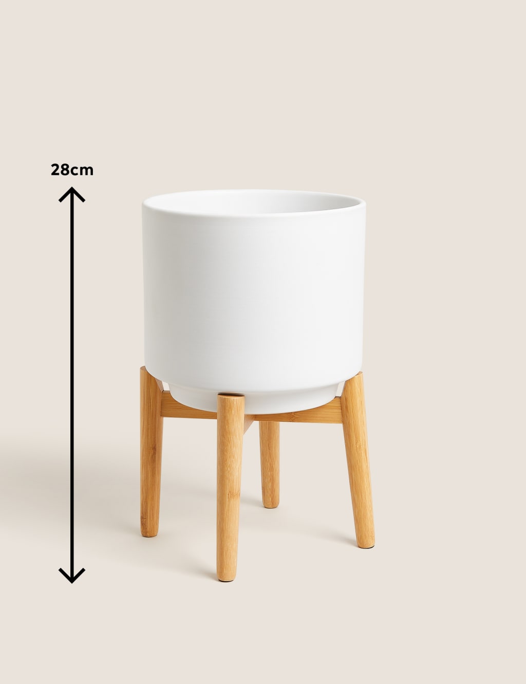 Medium Ceramic Planter with Stand 5 of 5