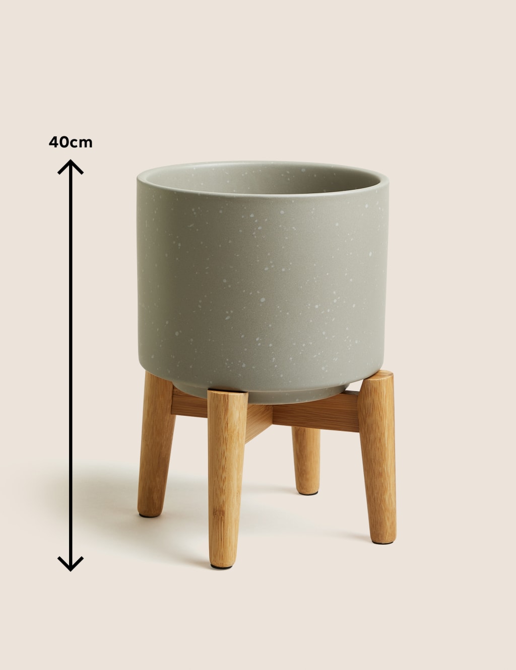 Medium Ceramic Planter with Stand 6 of 6