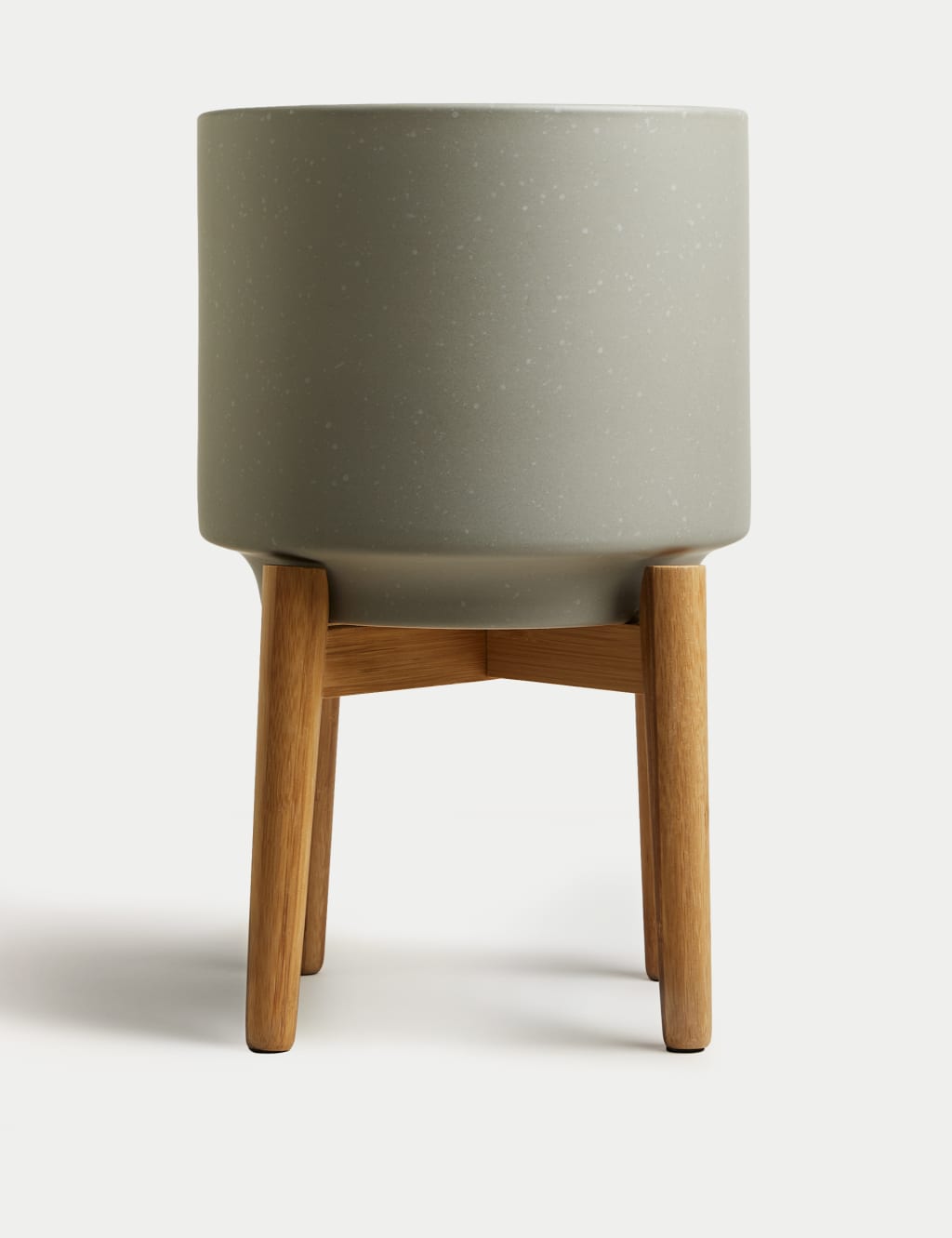 Large Ceramic Planter with Stand 3 of 4