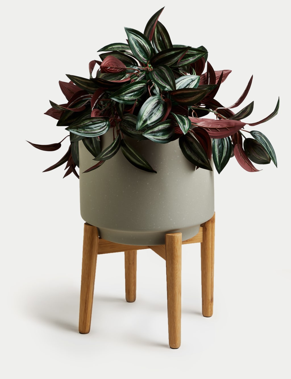 Large Ceramic Planter with Stand 2 of 4