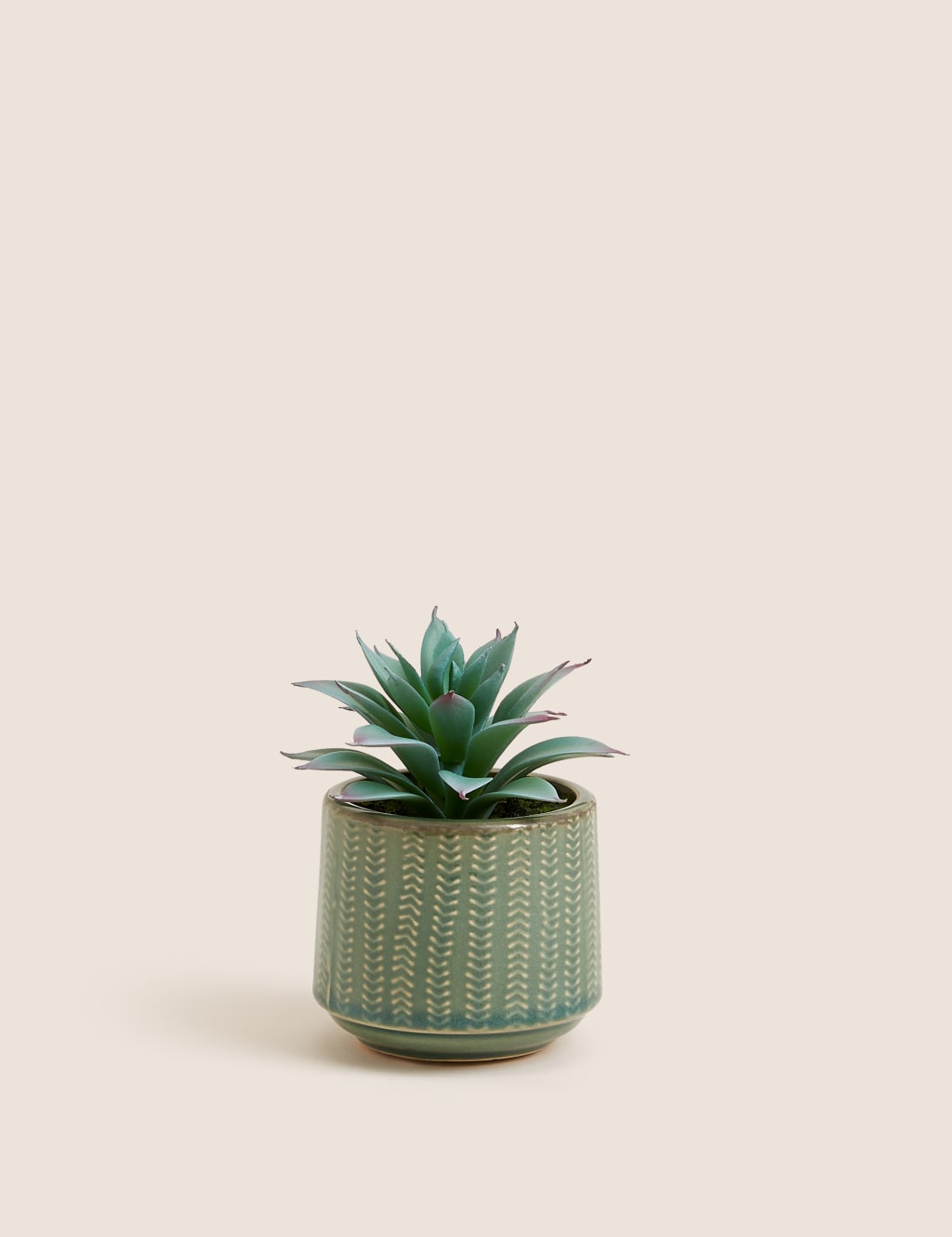 Artificial Mini Succulent in Ceramic Pot 1 of 5