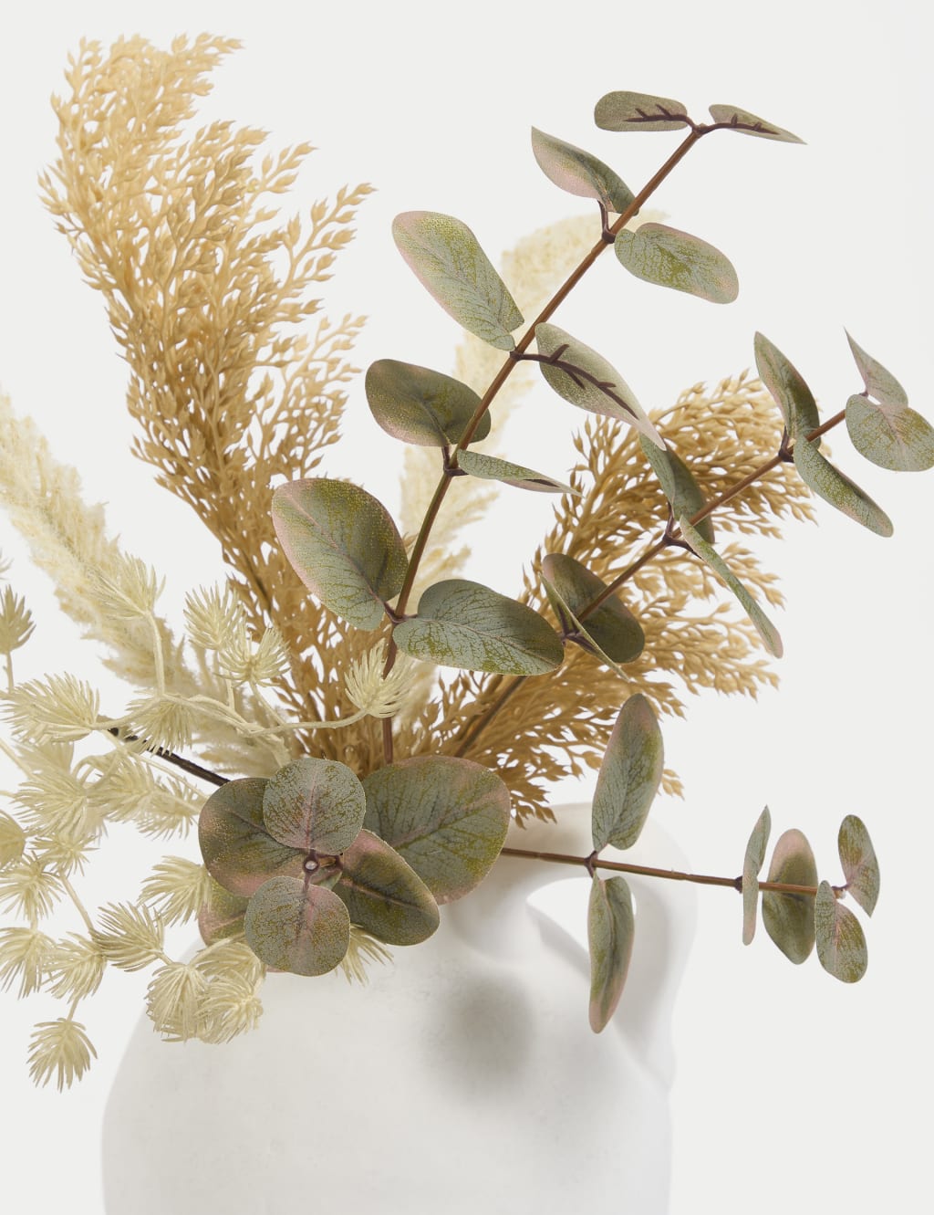 Artificial Dried Arrangement in Cement Vase 2 of 3