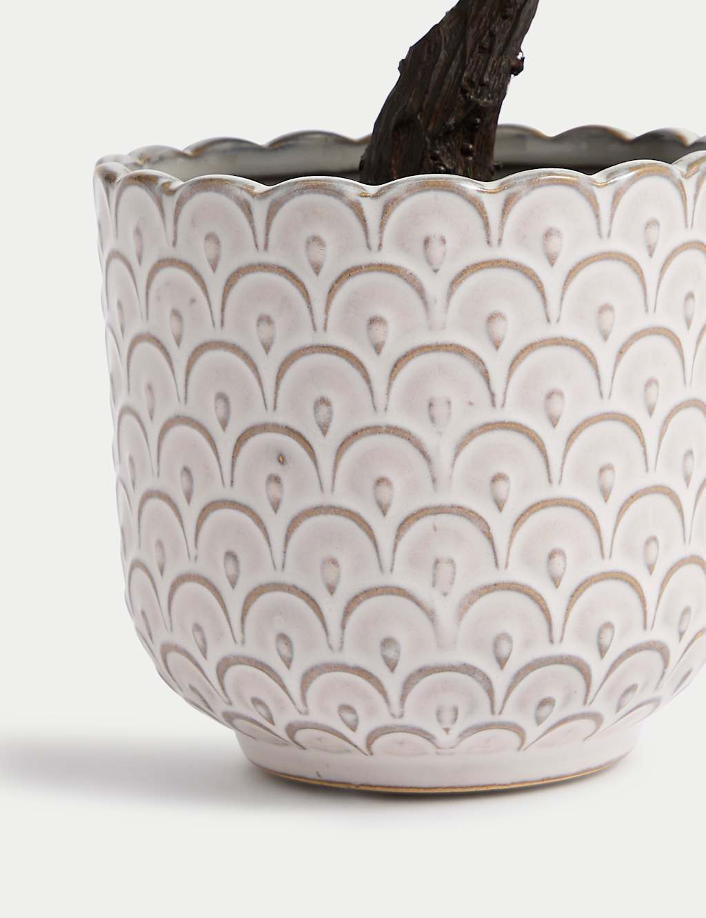 Artificial Bonsai Tree in Scallop Ceramic Pot 2 of 3