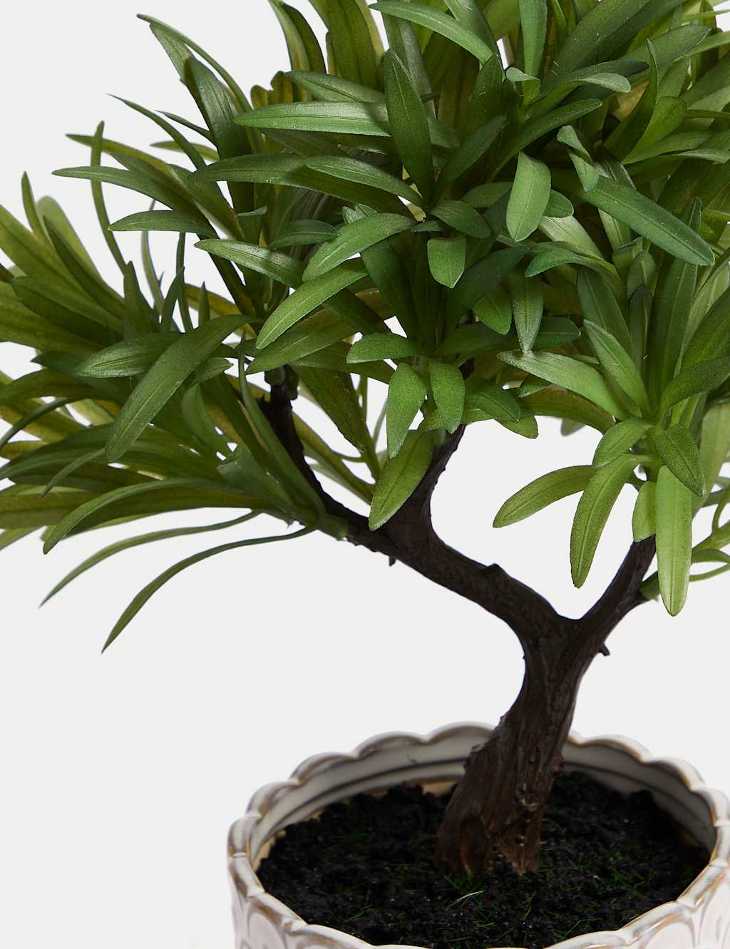 Artificial Bonsai Tree in Scallop Ceramic Pot 3 of 3