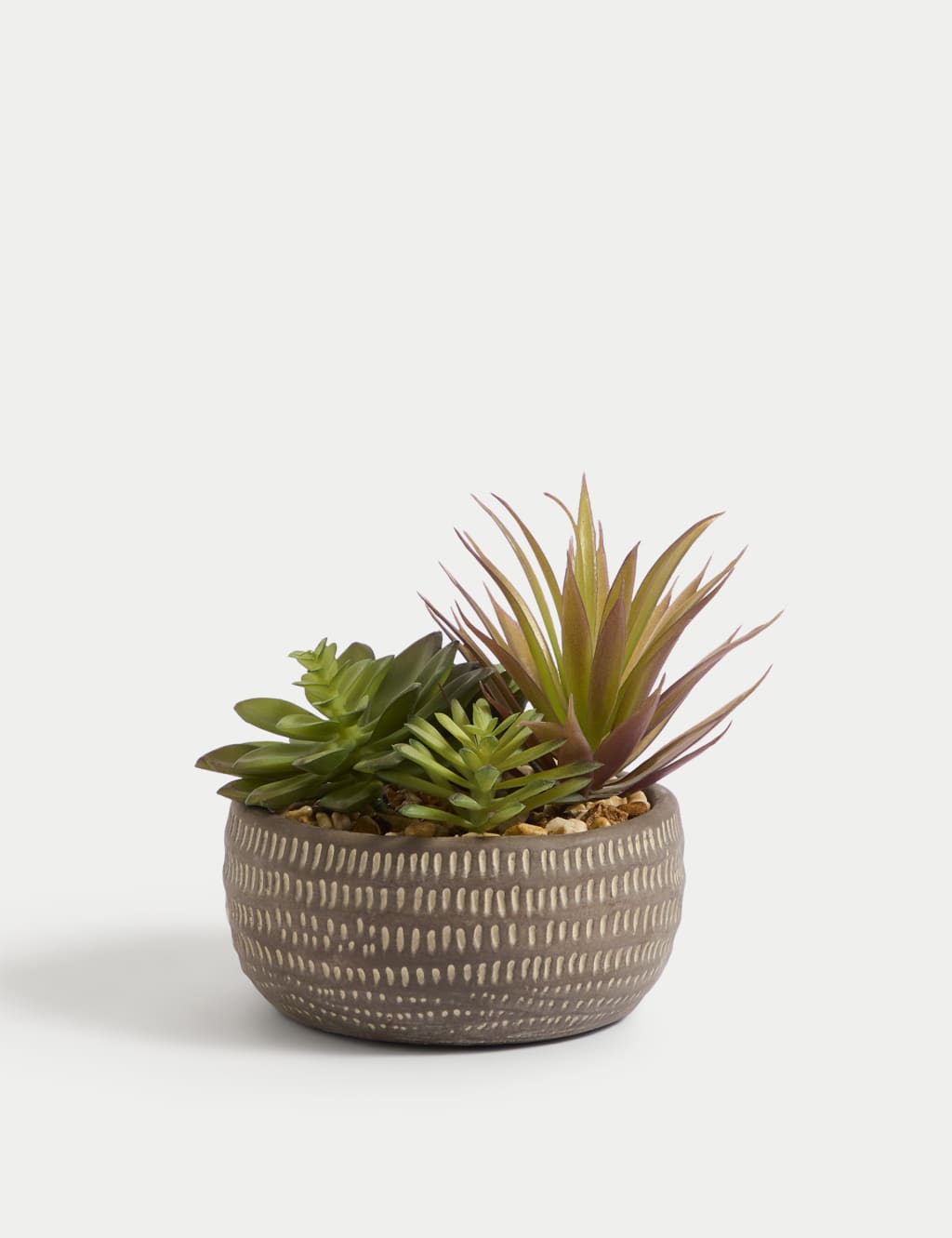 Artificial Succulents in Concrete Pot 2 of 5