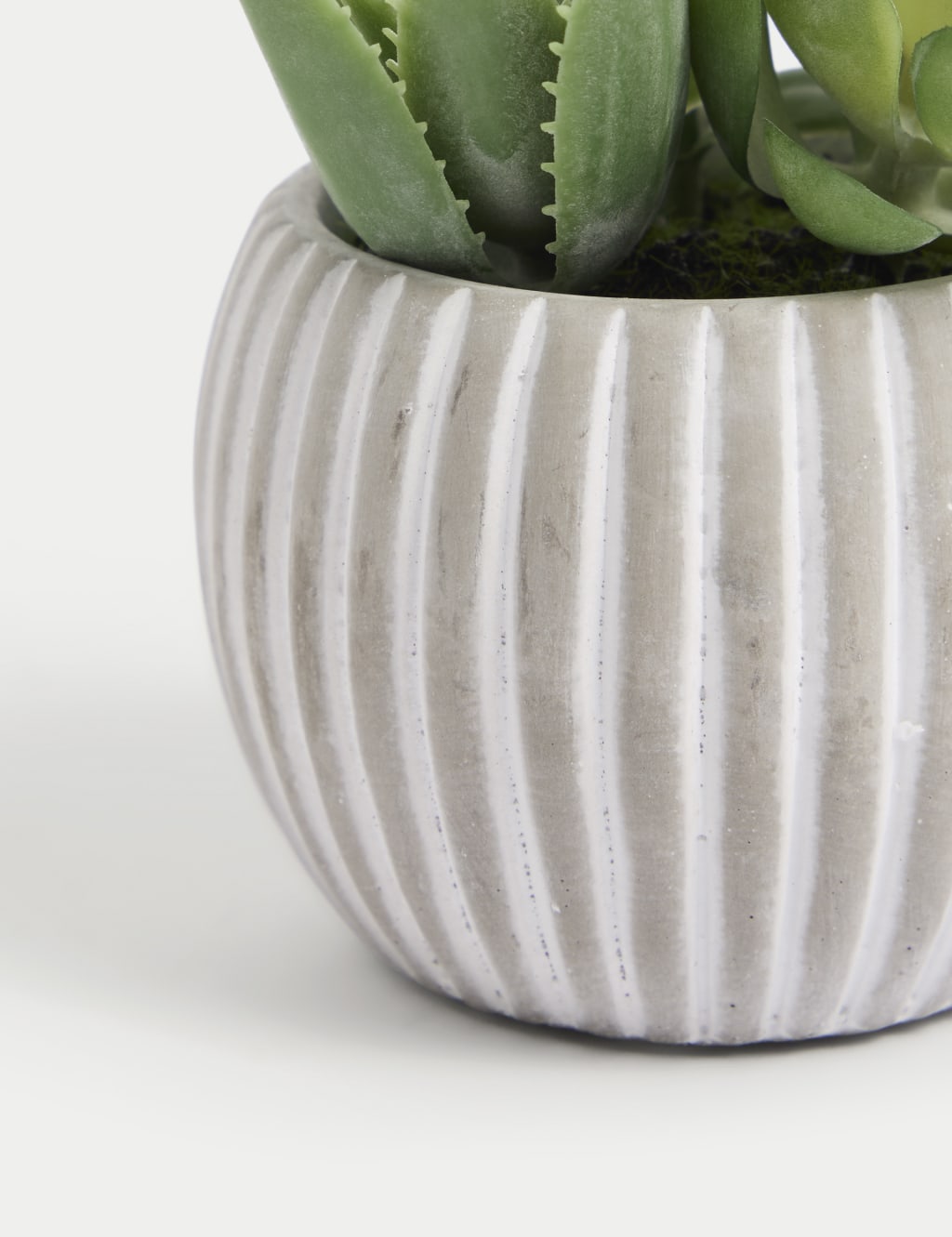 Artificial Succulents in Cement Pot 3 of 3