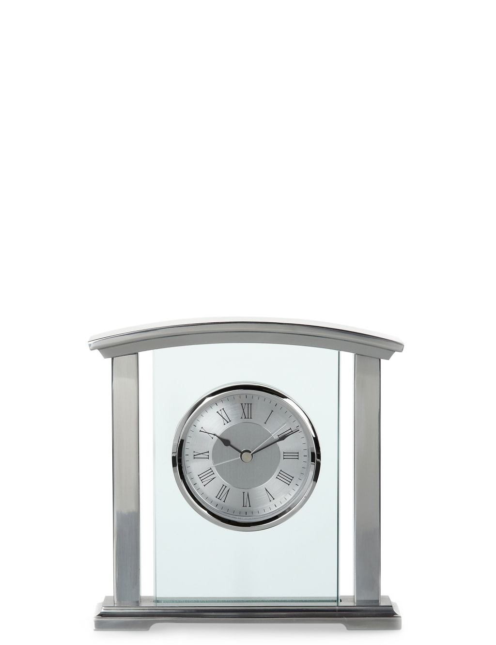 Chrome & Glass Mantle Clock 1 of 3