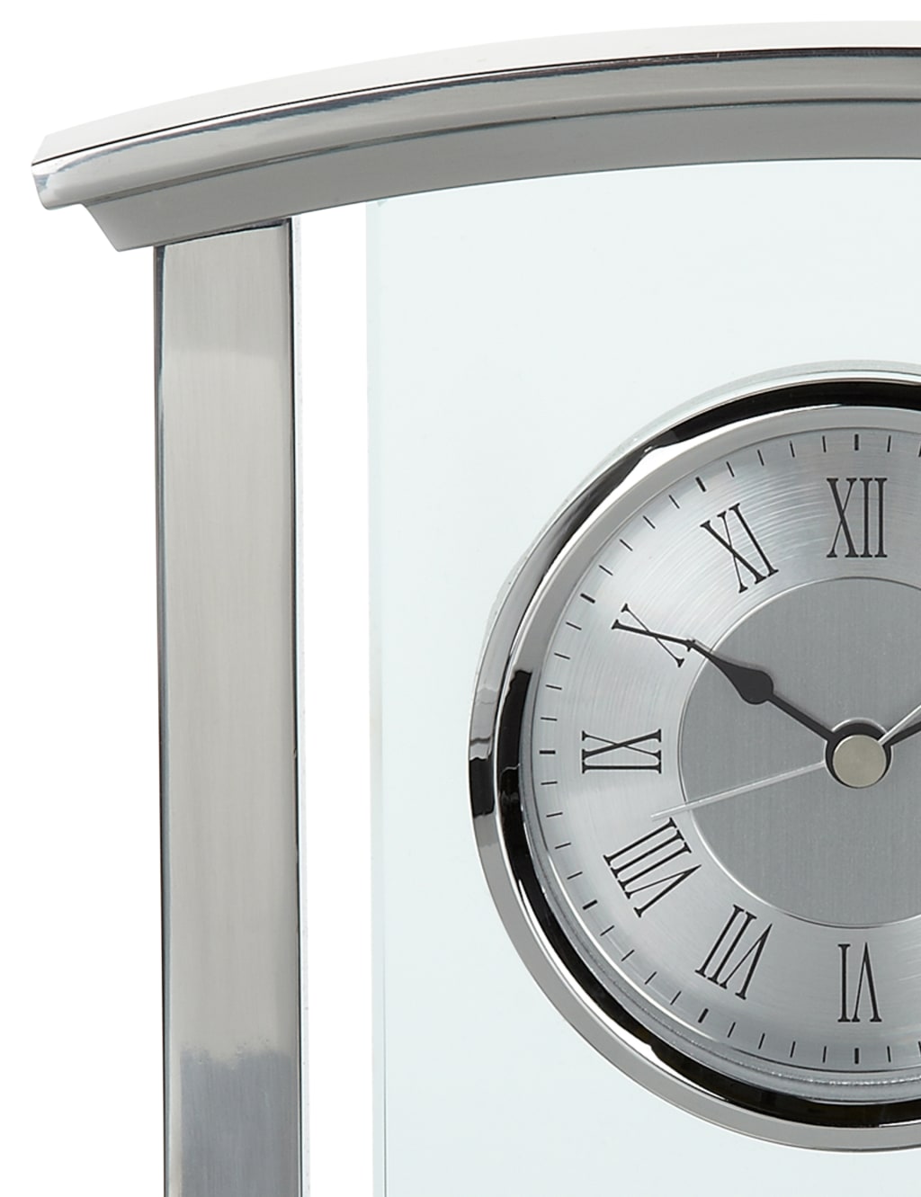 Chrome & Glass Mantle Clock 2 of 3