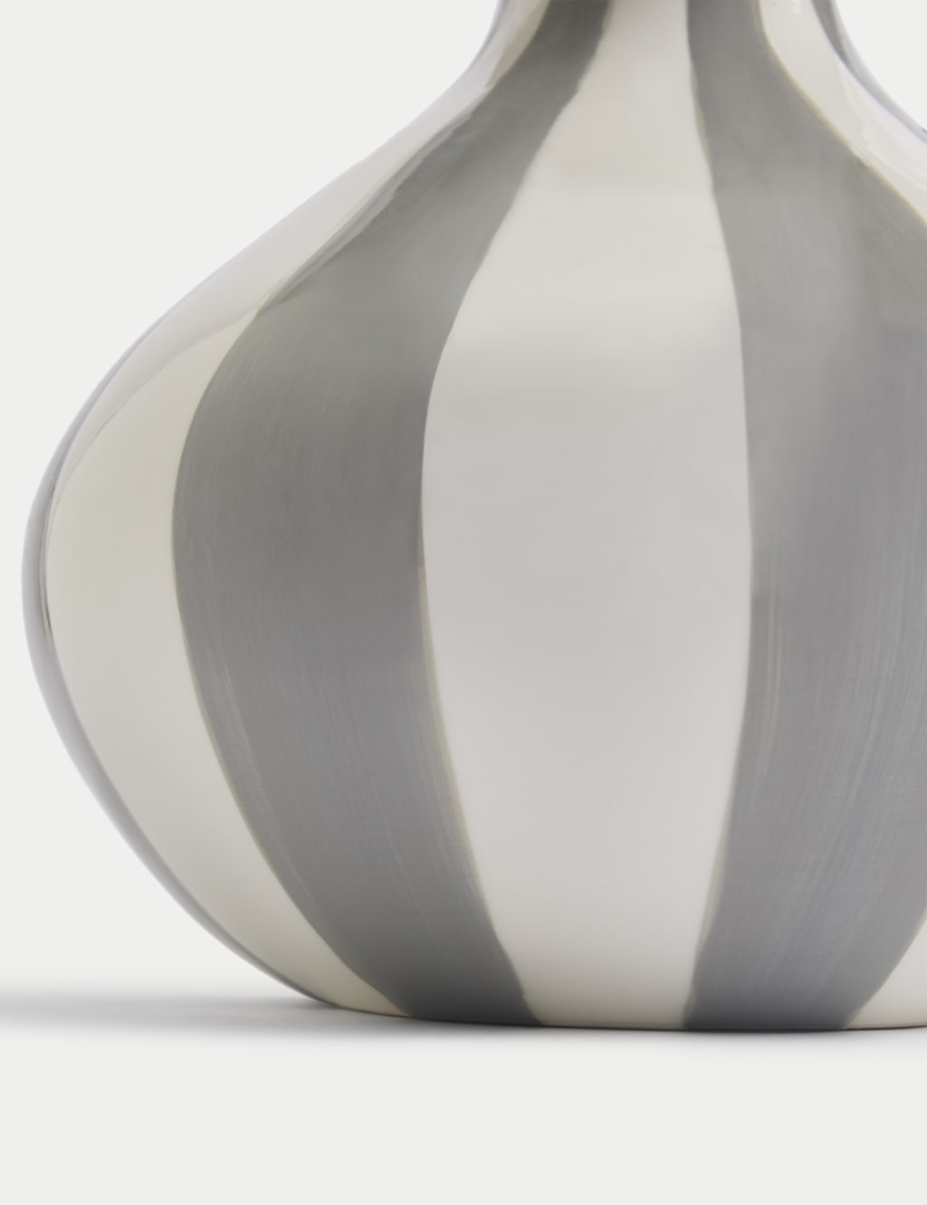 Striped Ceramic Urn Vase 3 of 3