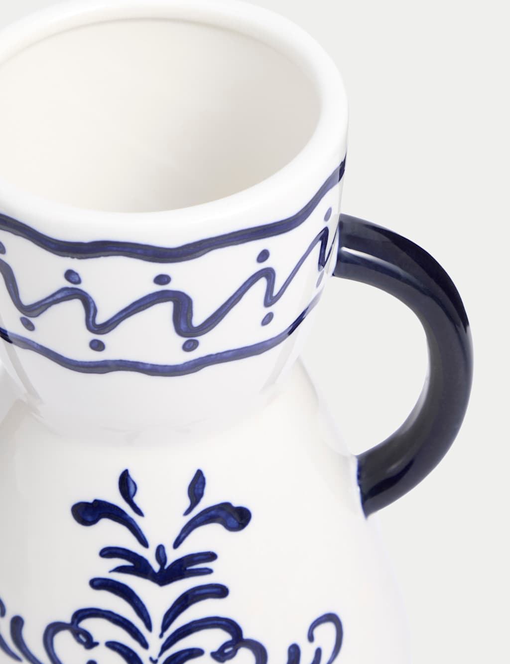 Medium Handpainted Floral Ceramic Vase 2 of 3