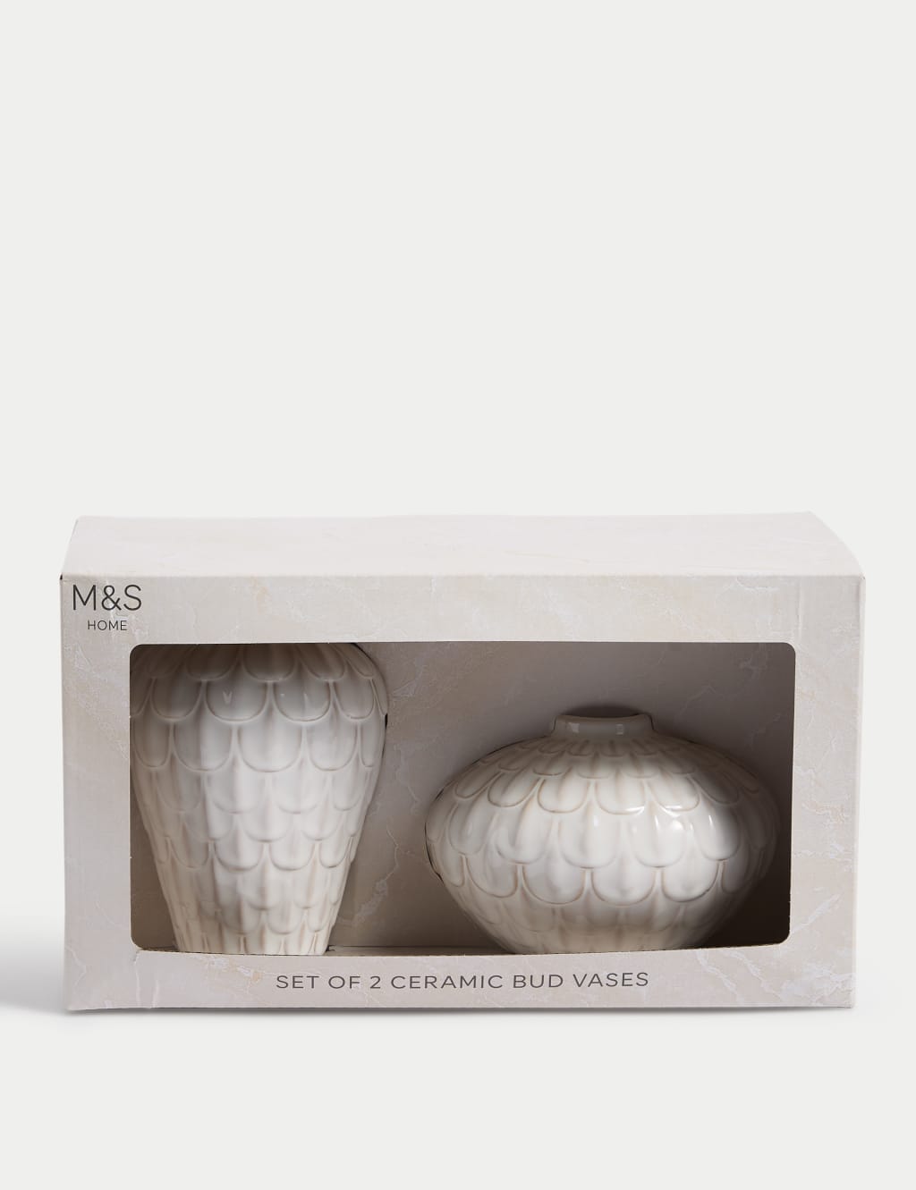 Set of 2 Mini Scallop Ceramic Vases 4 of 4