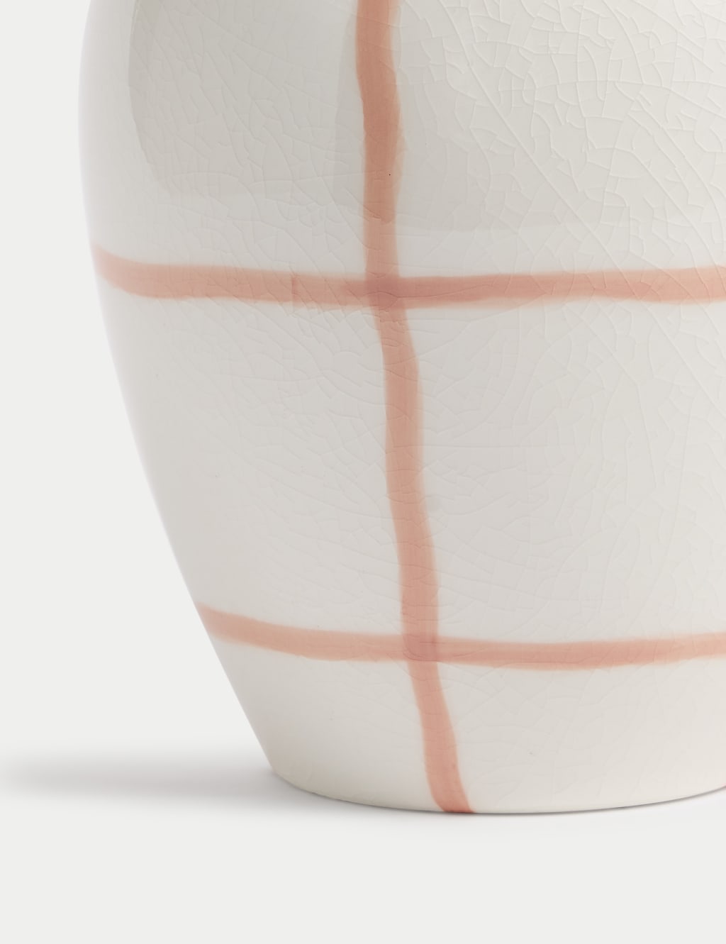 Large Wiggle Check Ceramic Jug Vase 2 of 3