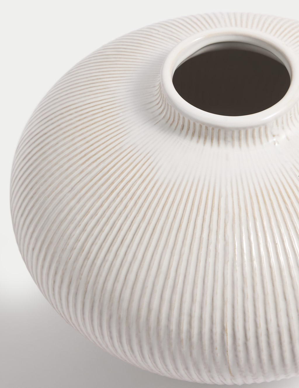 Medium Ridged Textured Ceramic Vase 3 of 3