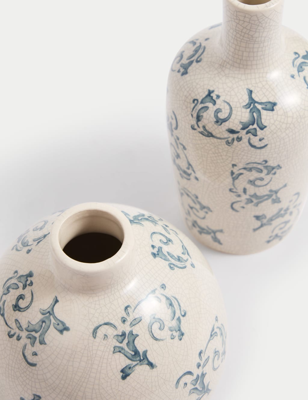 Set of 2 Floral Ceramic Bud Vases 2 of 4