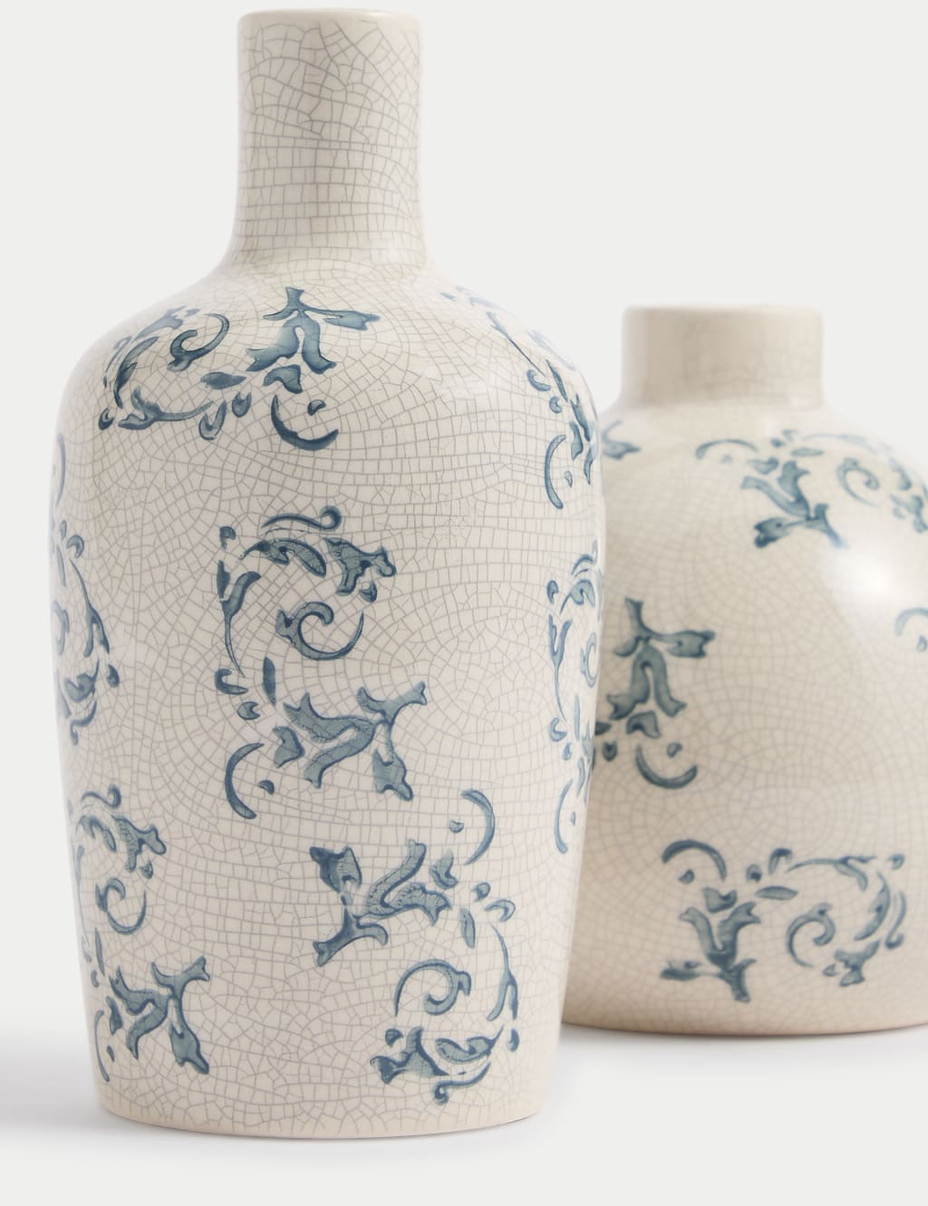 Set of 2 Floral Ceramic Bud Vases 3 of 4