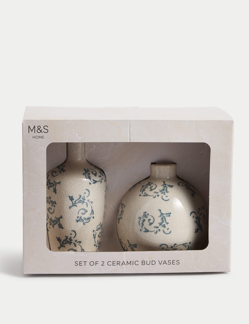 Set of 2 Floral Ceramic Bud Vases 4 of 4